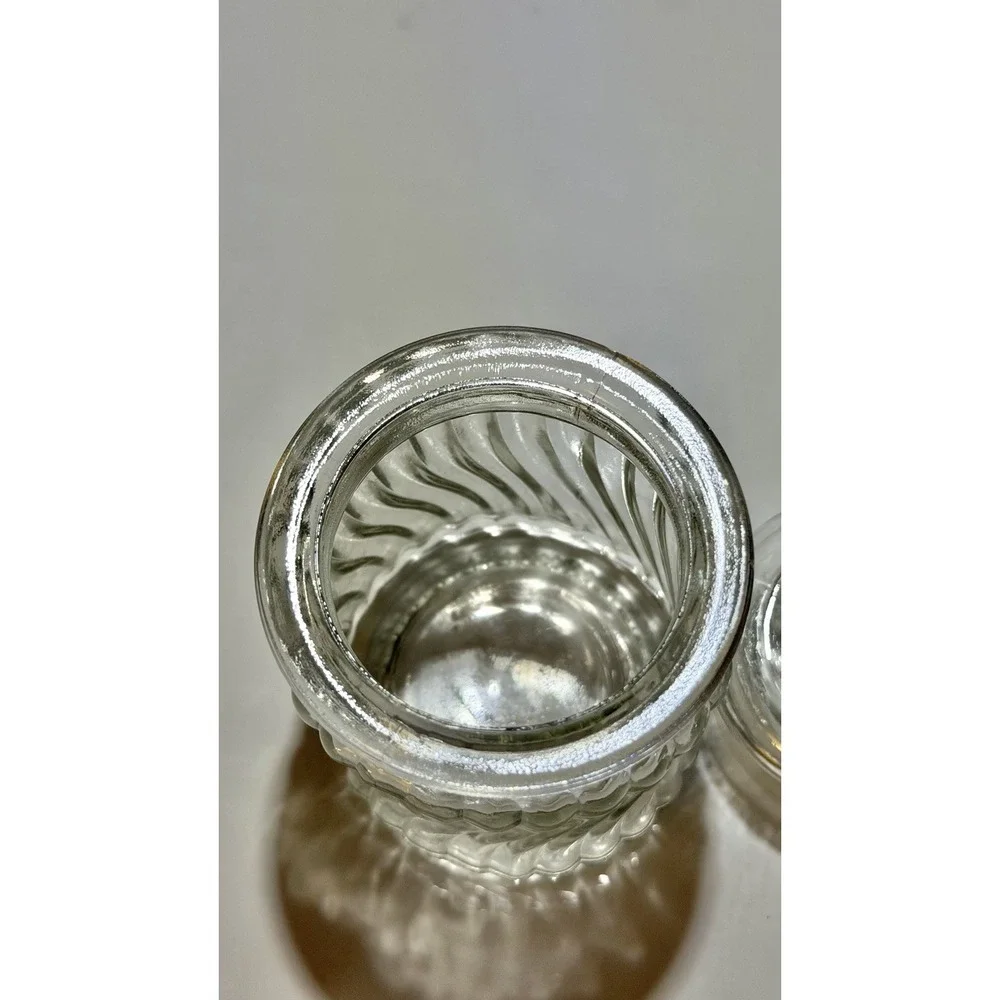 NEW Ribbed Tight Seal Jar w/ Bubble Gum Style Lid 5